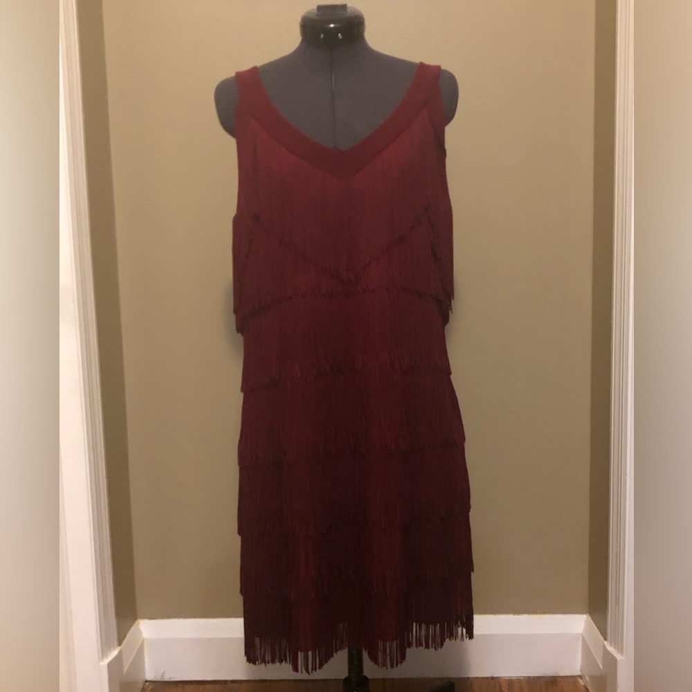 Fringed flapper dress WHBM size 8